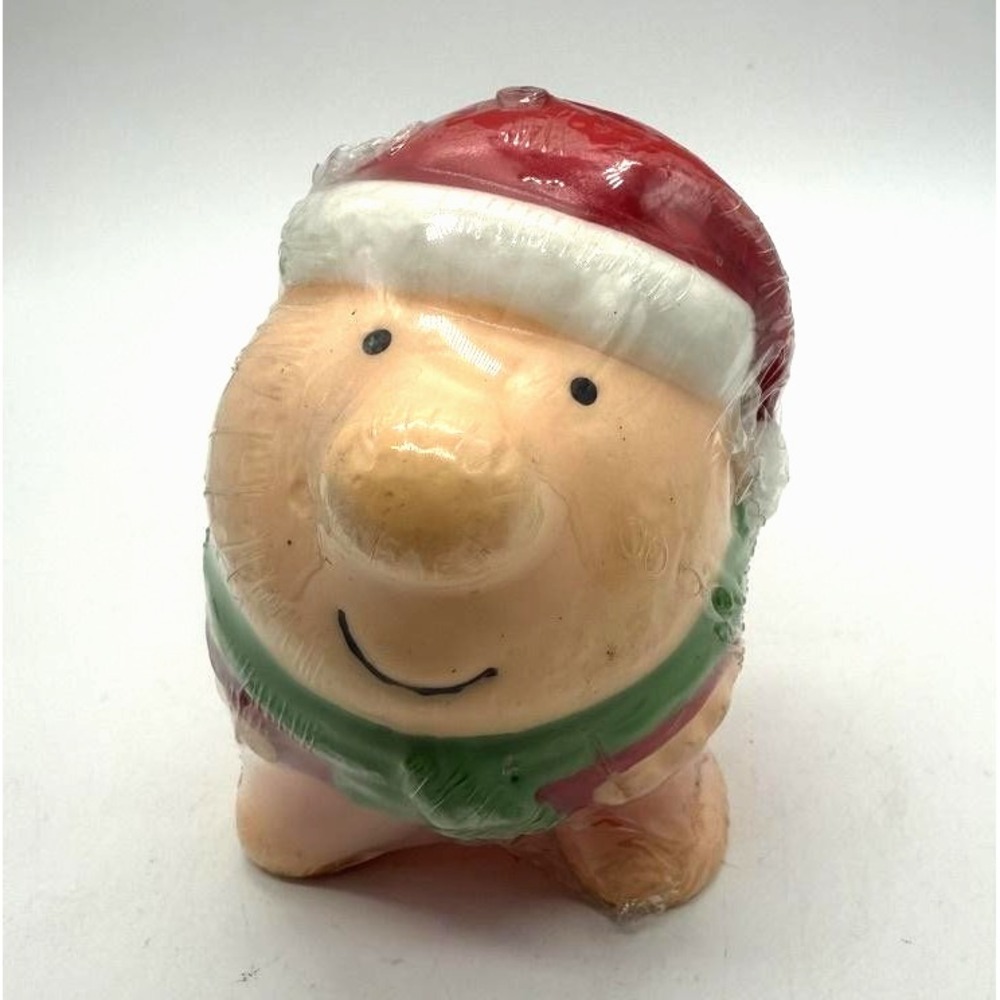 Vintage 80s Ziggy Forget Me Not Santa Christmas Candle Decor New In Package